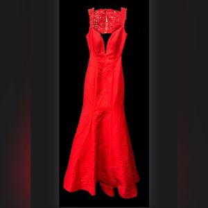 La Femme Red Prom Dress
